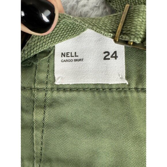 Hudson Nell Cargo Skirt Womens Sz 24 OliveGreen Cotton Blend NWT Y2K Style *Read - Picture 6 of 14